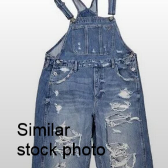 American Eagle 90s Boyfriend Overalls Coveralls Size M - Picture 8 of 8